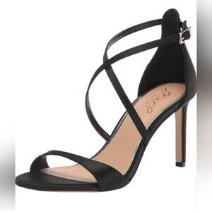 Jewel Badgley Mischka Black Strappy Heels